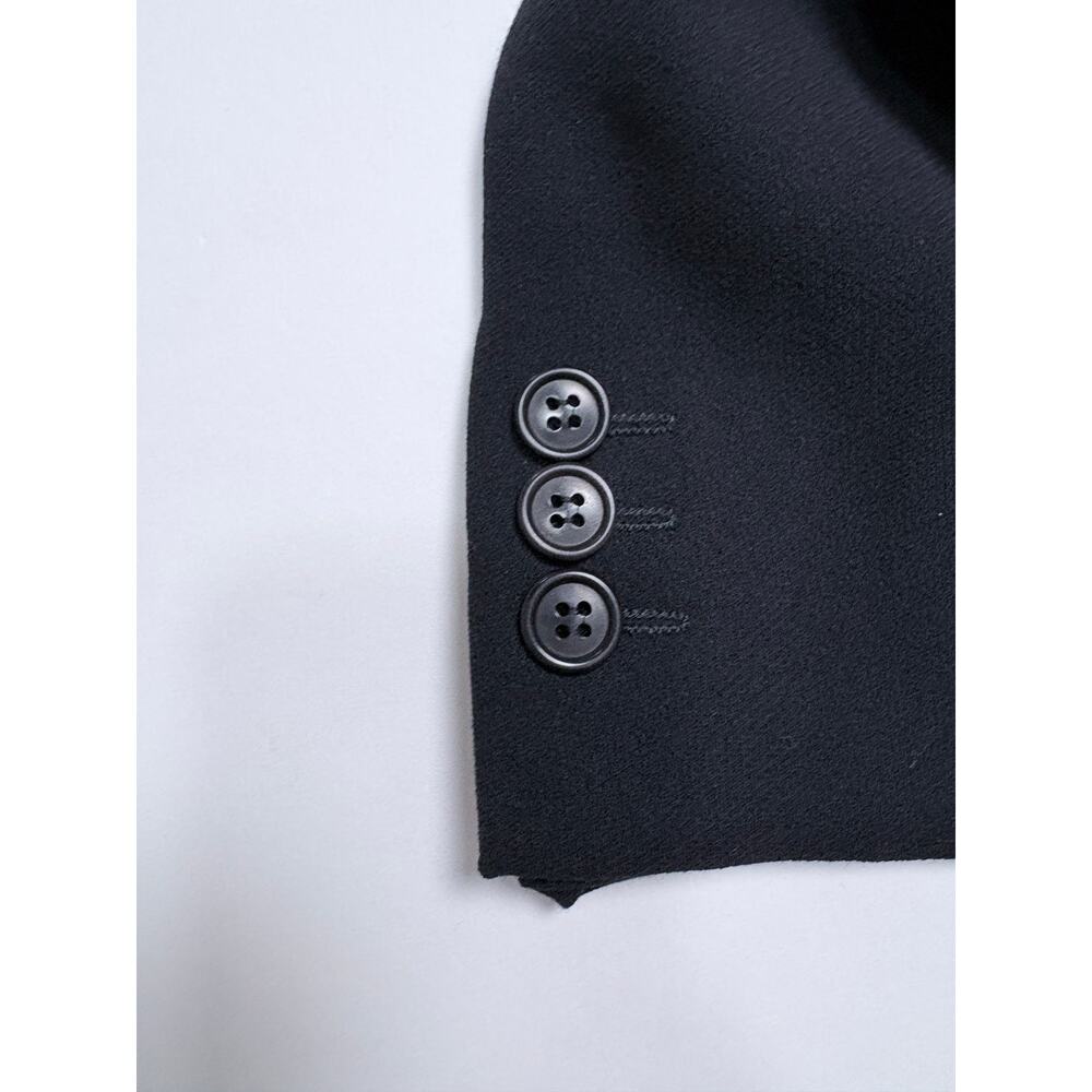Max Mara Made In Italy Virgin Wool Longline Blazer Coat Black Quiet Luxury 8 - Picture 9 of 16